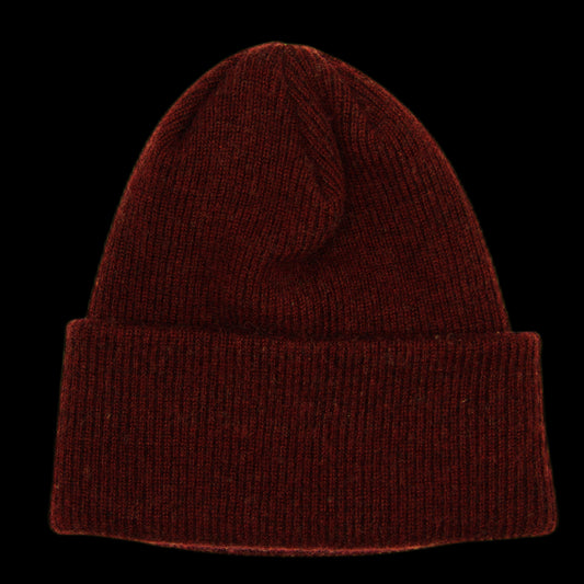 Tuque 50% Cashmere Recyclé 50% Laine De Merino Beanie Rouge Vin