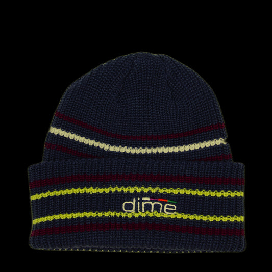 Tuque Dime Striped Beanie Navy