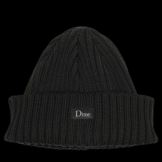 Tuque Dime Rib 50% Laine De Merino Beanie Noir