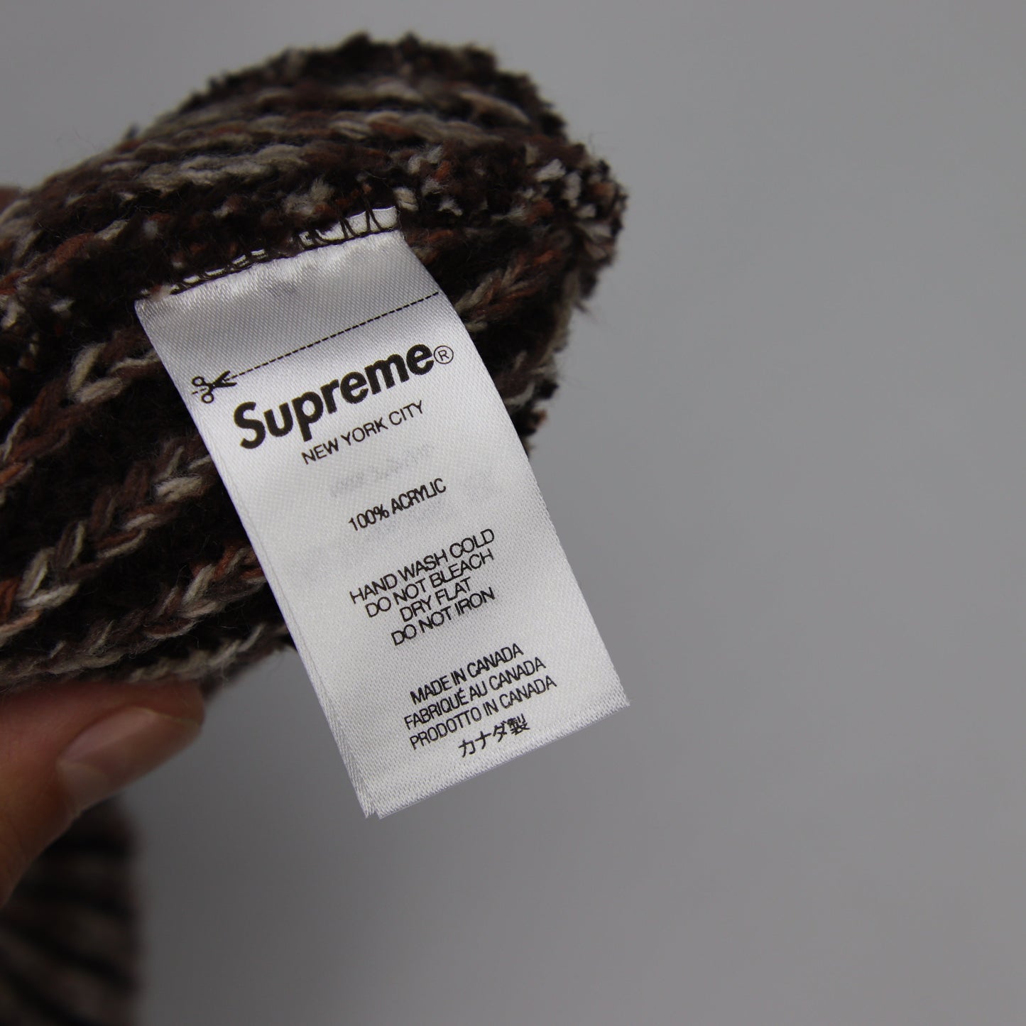 Tuque Supreme Rainbow Knit Beanie Dark Brown