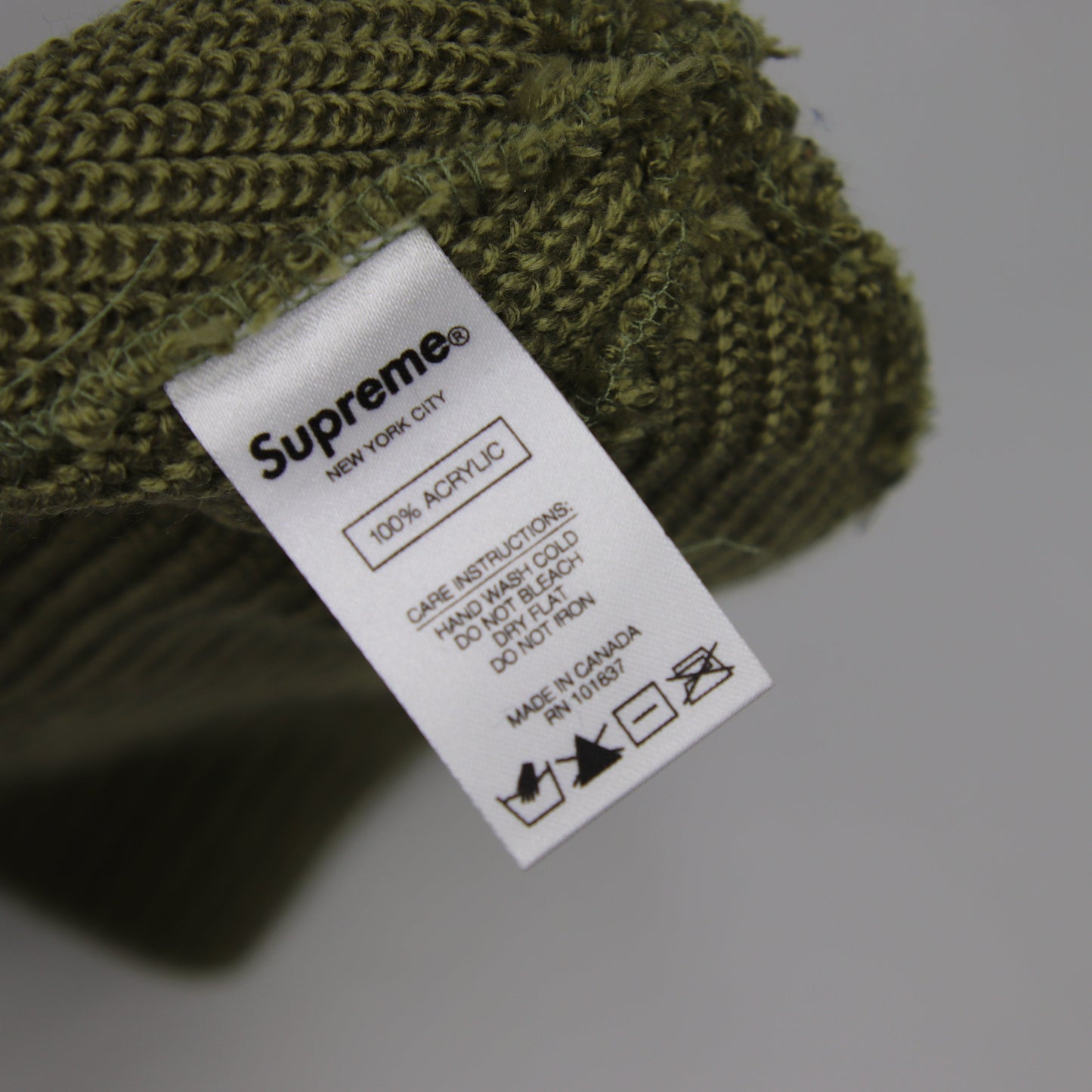 Tuque Supreme Loose Gauge Beanie Kaki