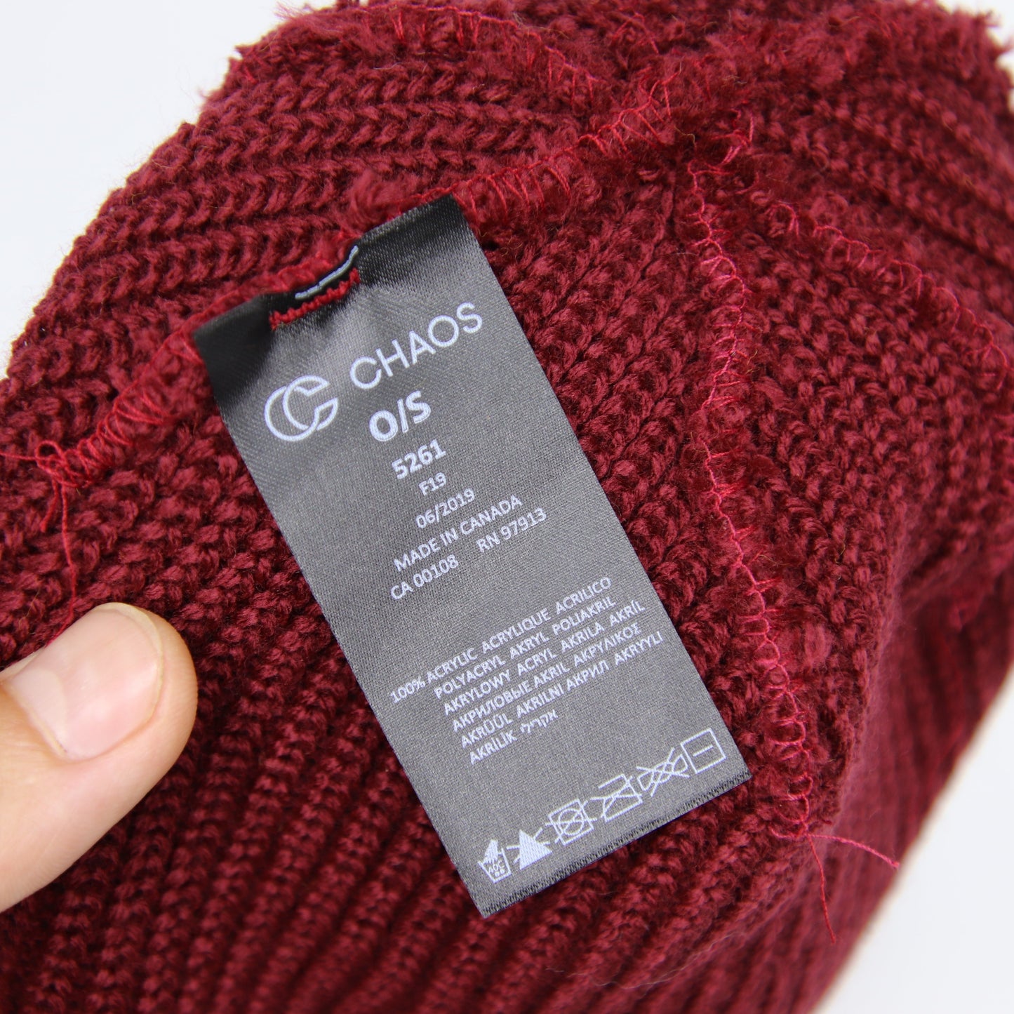 Tuque Chaos Beanie Rouge Vin