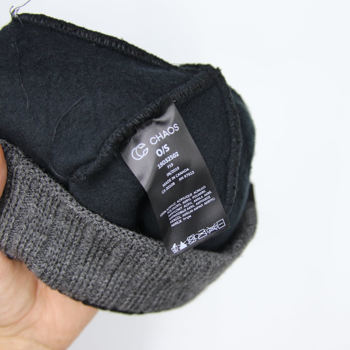 Tuque Chaos Ligne Beanie Noir Gris