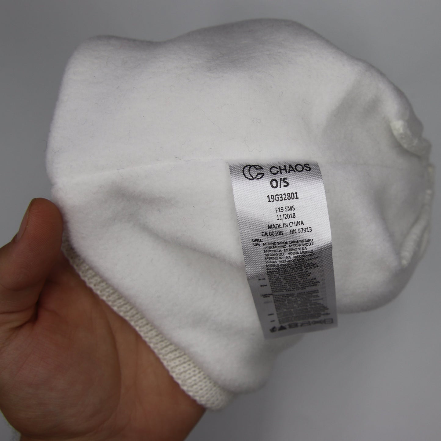 Tuque Chaos 50% Laine De Merino Beanie Blanc