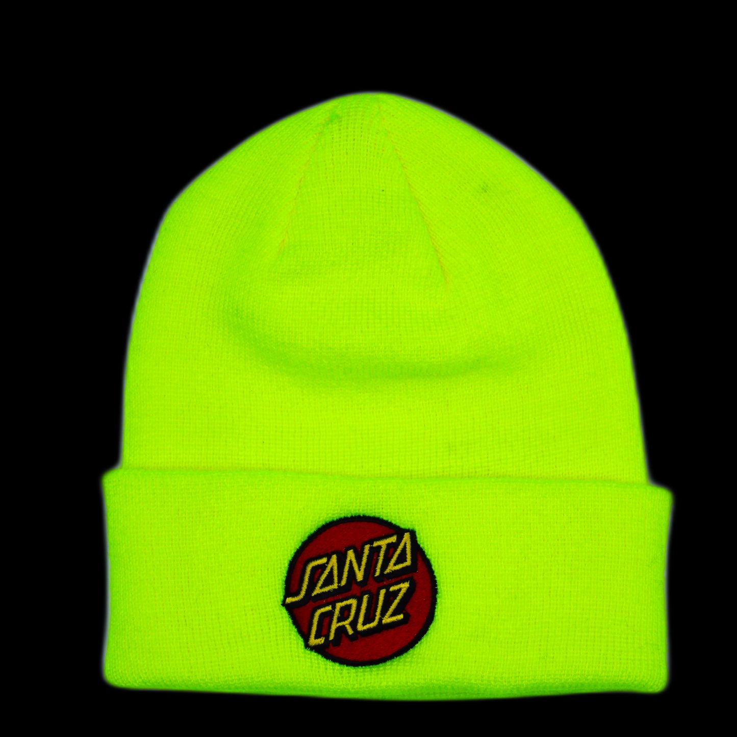 Tuque Santa Cruz Classic Dot Logo Beanie Lime/Rouge