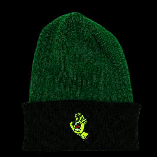 Tuque Santa Cruz Screaming Hand Logo Beanie Vert/Noir