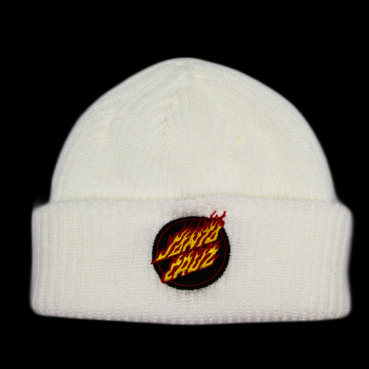 Tuque Santa Cruz Fire Logo Beanie Blanc