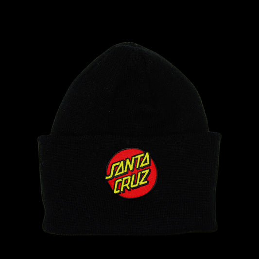 Tuque Santa Cruz Classic Dot Logo Beanie Noir/Rouge