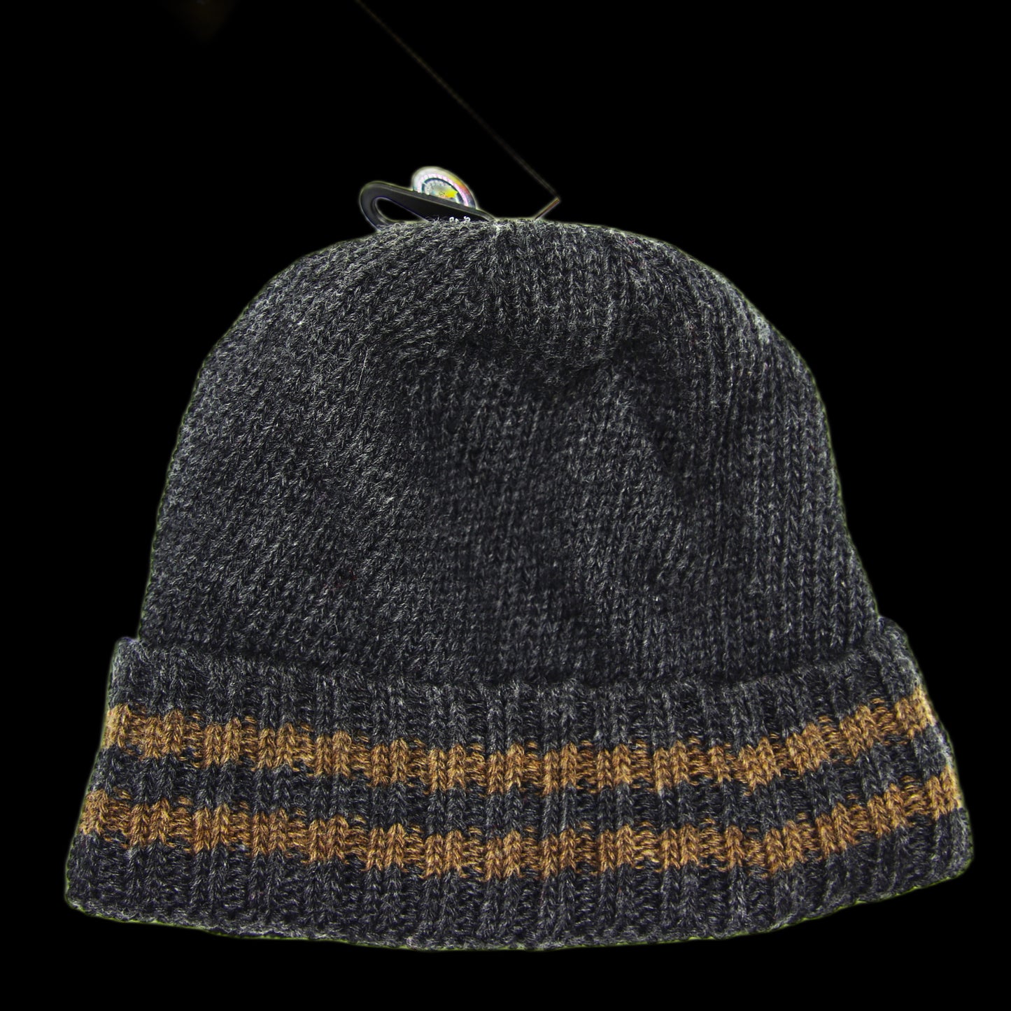 Tuque Chaos Barry Double Stripe Beanie 15% Laine De Merino Heather Noir